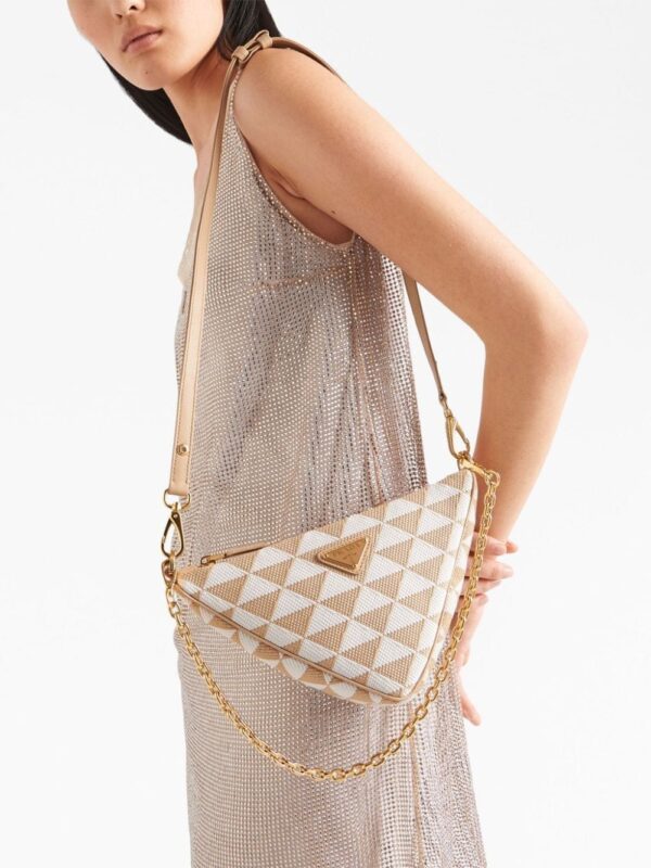 Prada embroidered jacquard mini bag - Image 3
