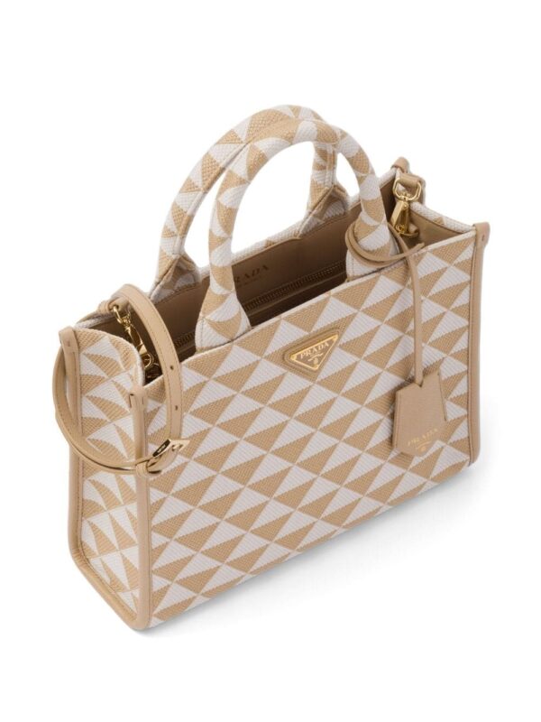 Prada small Symbole jacquard tote bag - Image 4