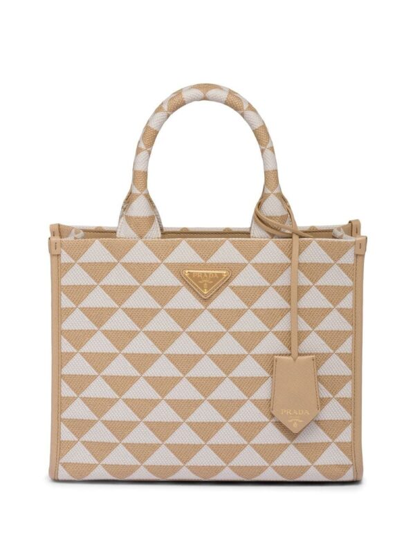 Prada small Symbole jacquard tote bag