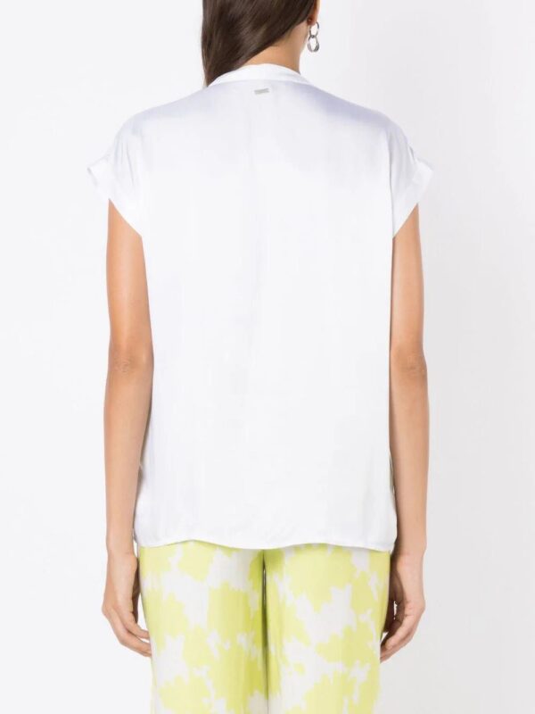 Armani Exchange  band-collar short-sleeve shirt - Image 4