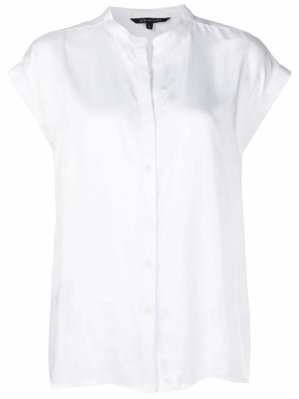 Armani Exchange  band-collar short-sleeve shirt