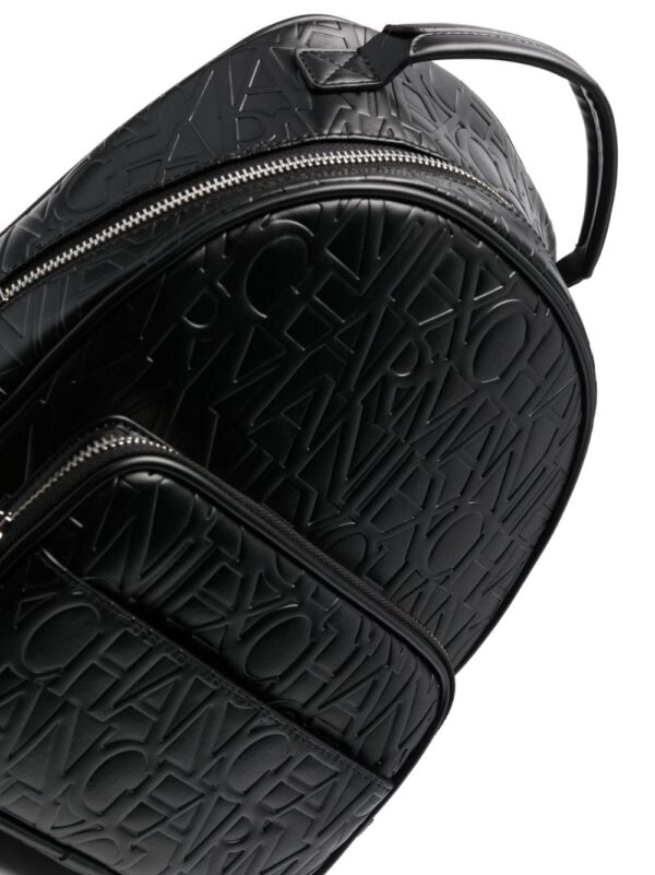 Armani Exchange logo-embossed faux-leather backpack - Image 4