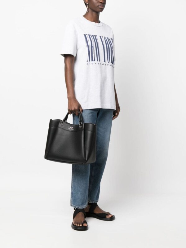 Armani Exchange logo-print leather tote - Image 2