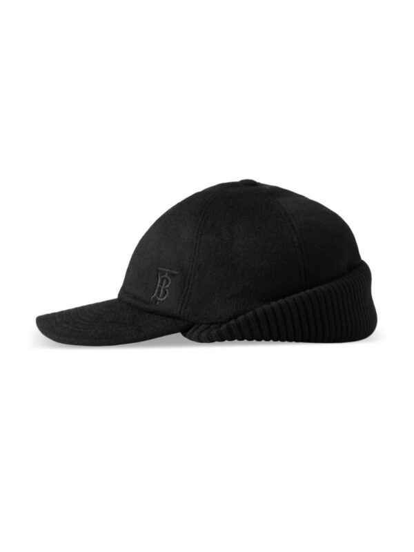 Burberry monogram-motif cashmere baseball cap - Image 4
