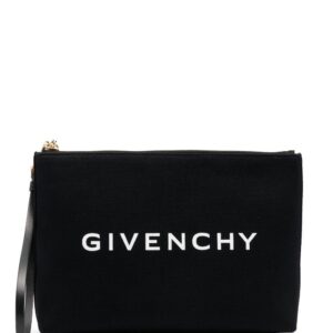 Givenchy logo-print clutch bag