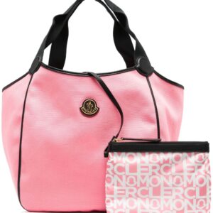 Moncler logo-patch tote bag