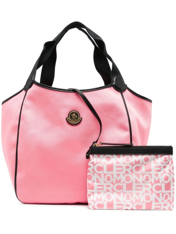 Moncler logo-patch tote bag