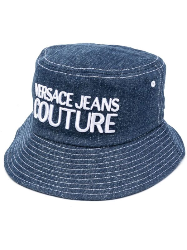 Versace Jeans Couture embroidered-logo denim bucket hat