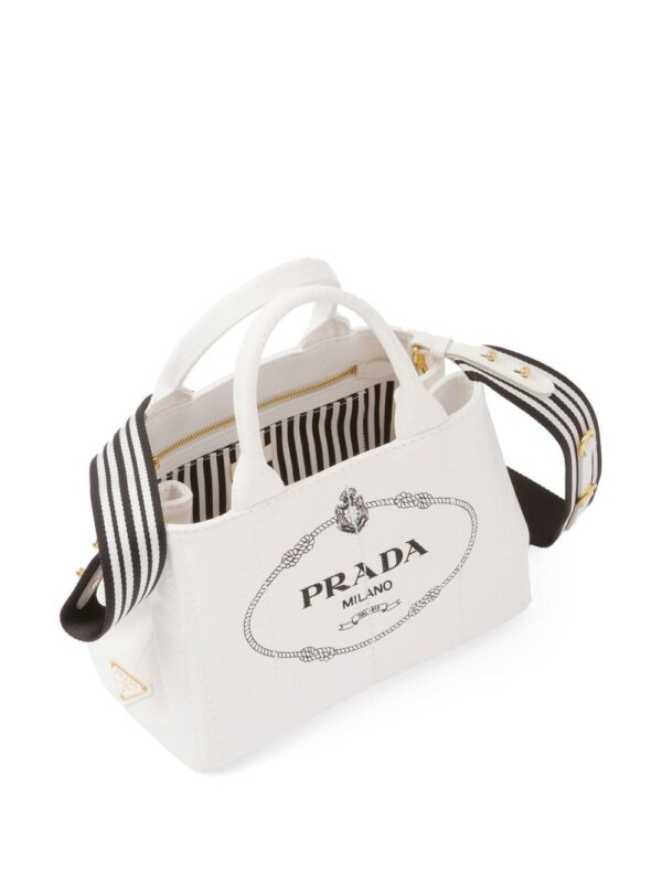 Prada logo-print canvas tote bag - Image 5