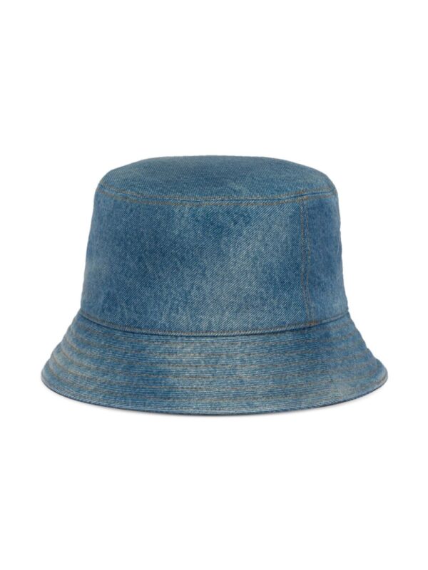 Prada logo-embroidered denim bucket hat - Image 2