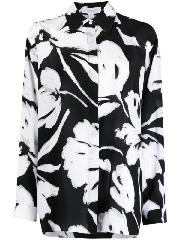 Michael Kors Collection  floral-print silk shirt