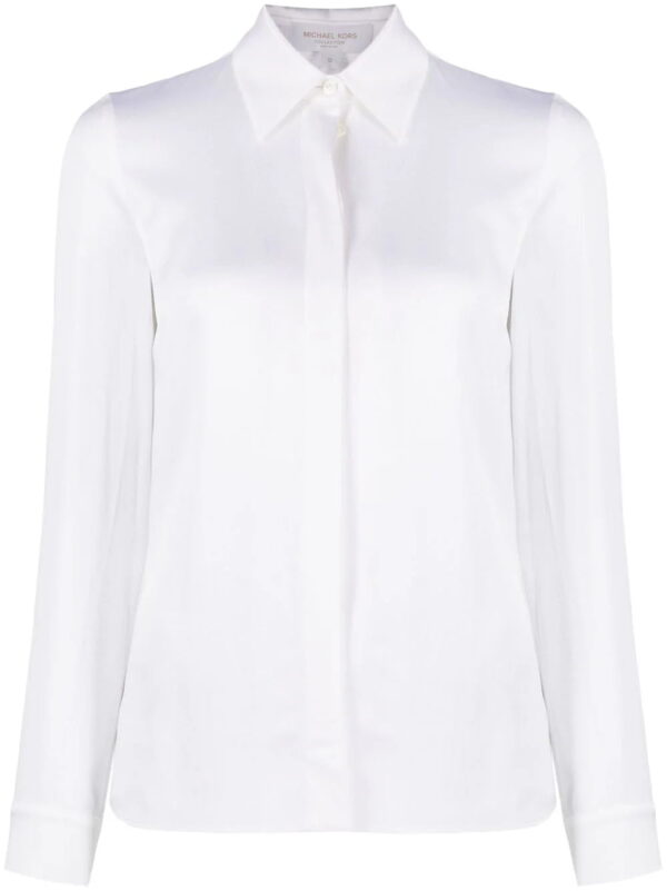 Michael Kors Collection  Hansen charmeuse long-sleeve shirt