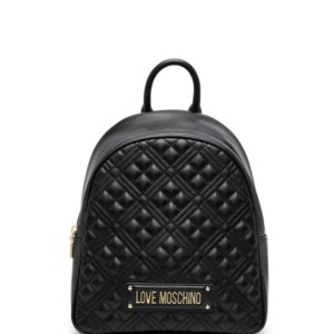 Love Moschino quilted logo-plaque backpack