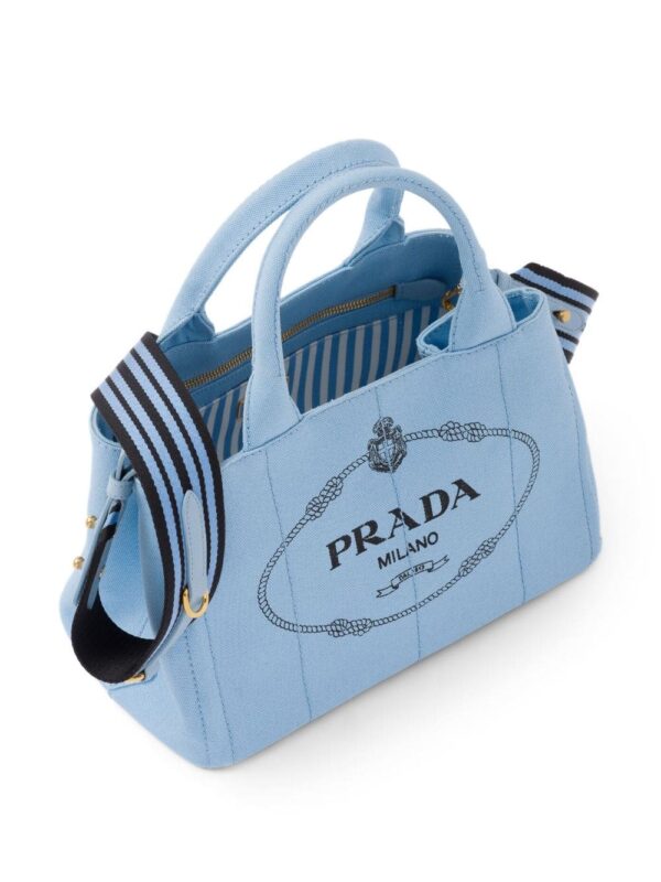 Prada logo-print canvas tote bag - Image 4