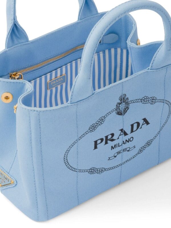 Prada logo-print canvas tote bag - Image 5