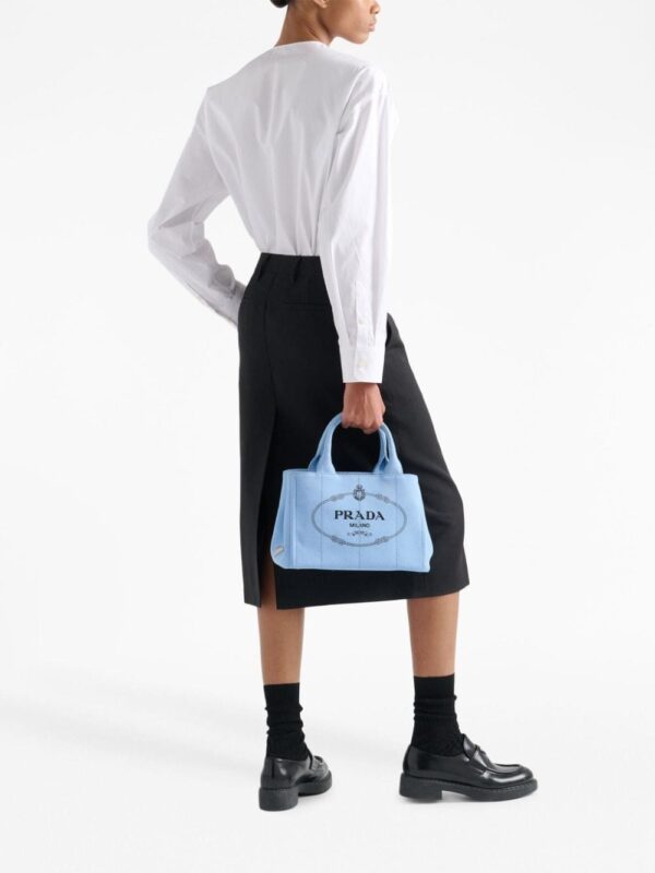 Prada logo-print canvas tote bag - Image 2
