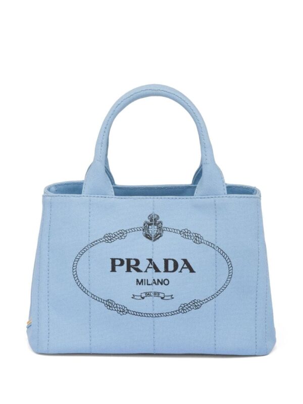 Prada logo-print canvas tote bag