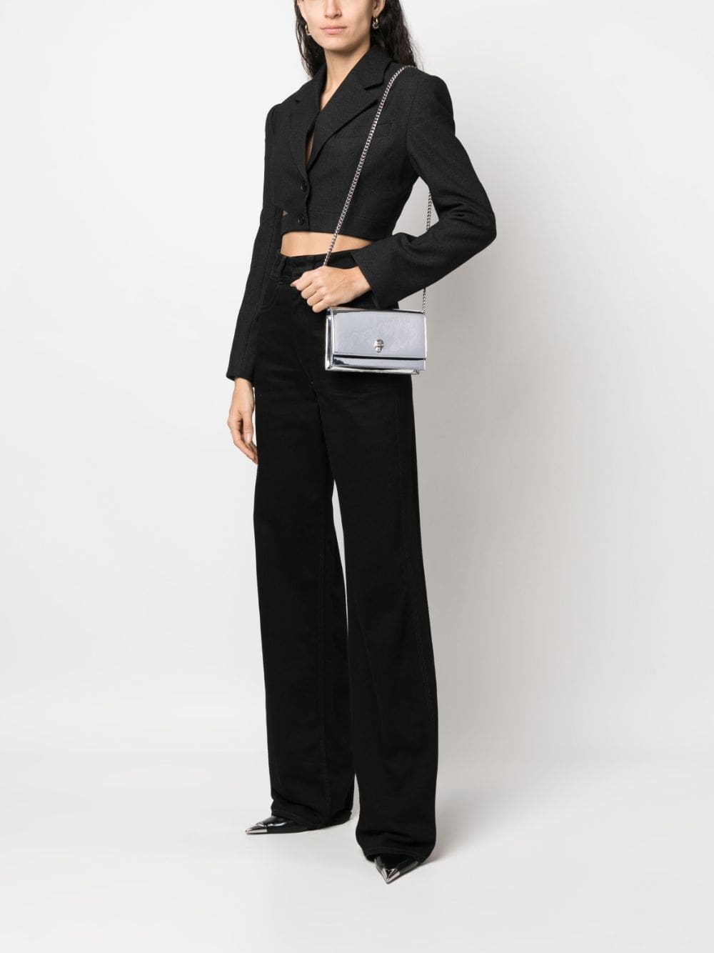 Alexander McQueen small Skull metallic shoulder bag - Image 2