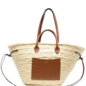 ISABEL MARANT interwoven-design straw beach bag