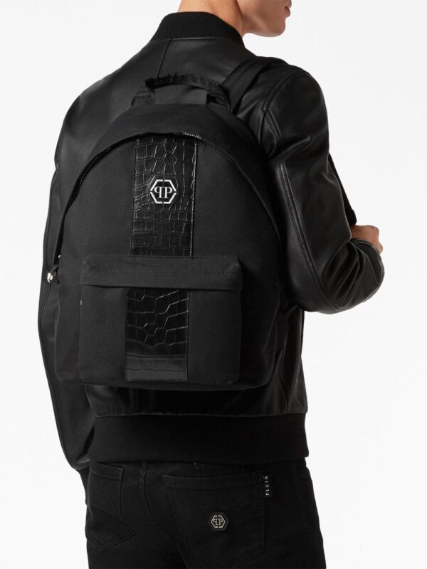 Philipp Plein logo-plaque zip-up backpack - Image 4