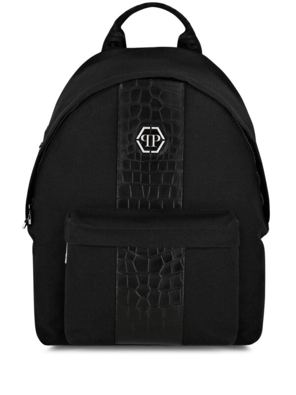 Philipp Plein logo-plaque zip-up backpack