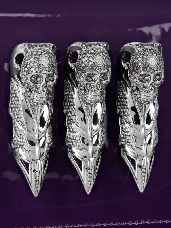 Philipp Plein skull-ring leather shoulder bag - Image 4