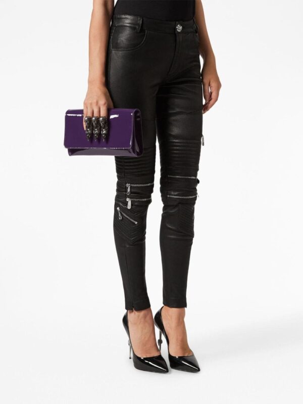 Philipp Plein skull-ring leather shoulder bag - Image 2