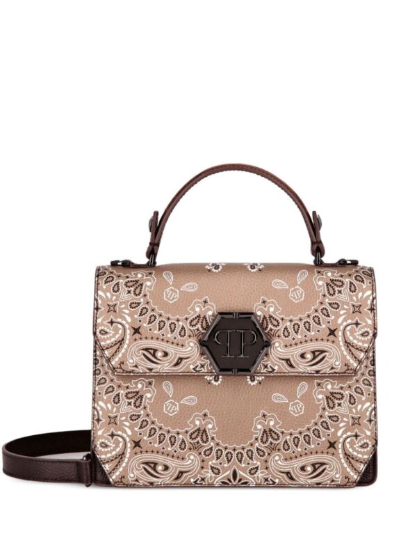 Philipp Plein Superheroine paisley leather bag