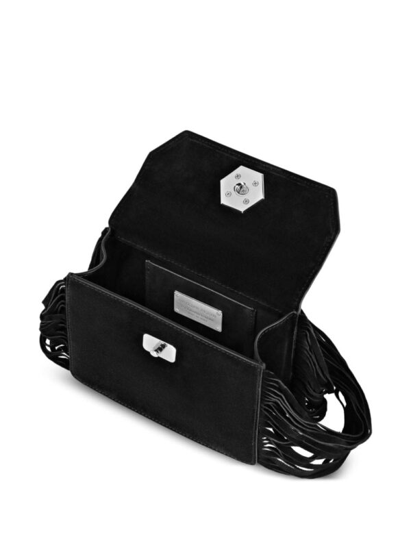 Philipp Plein Small Superheroine Fringe suede bag - Image 5