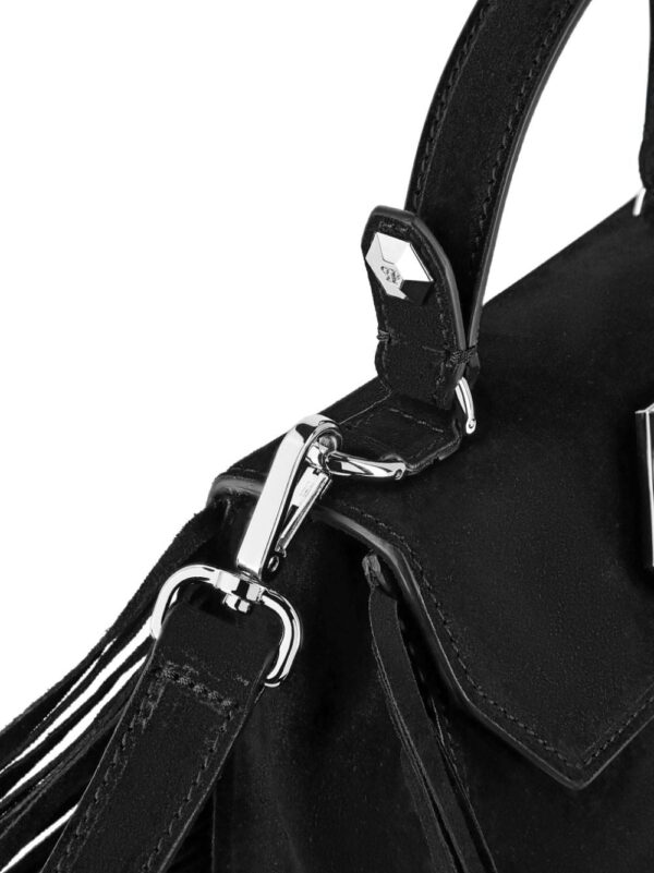 Philipp Plein Small Superheroine Fringe suede bag - Image 4