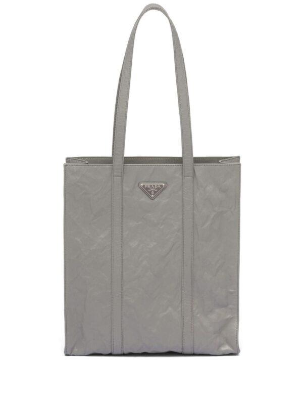 Prada logo-plaque tote bag