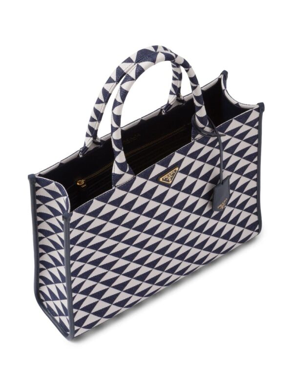 Prada large Symbole embroidered tote bag - Image 5