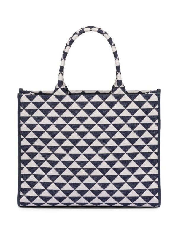 Prada large Symbole embroidered tote bag - Image 4