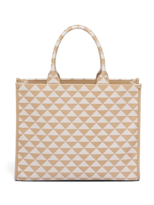Prada large Symbole embroidered tote bag - Image 2