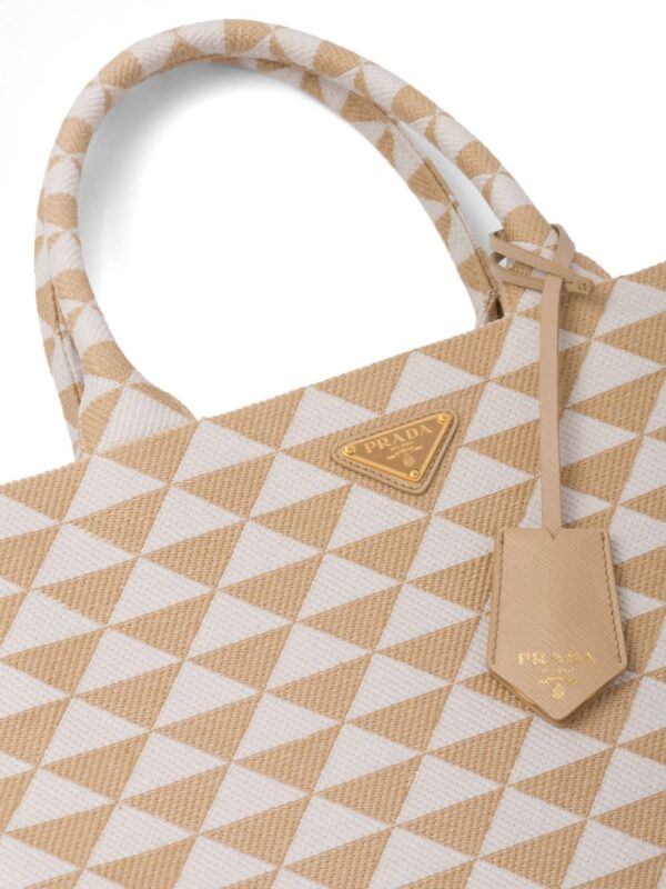 Prada large Symbole embroidered tote bag - Image 3