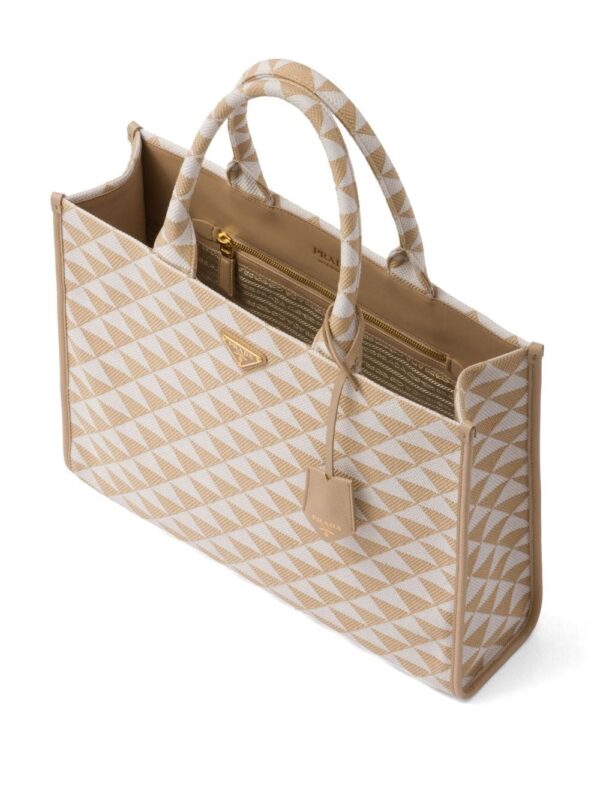 Prada large Symbole embroidered tote bag - Image 4