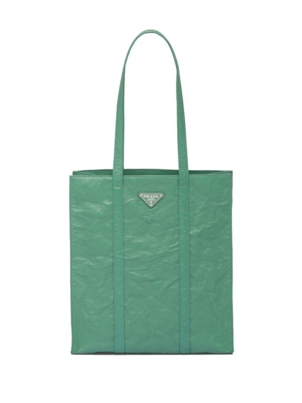 Prada small antique nappa leather tote