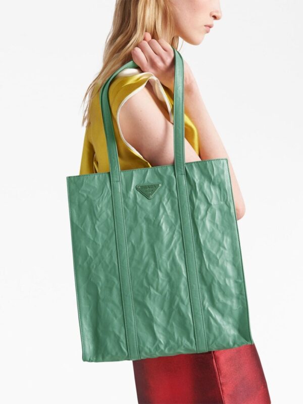 Prada small antique nappa leather tote - Image 3