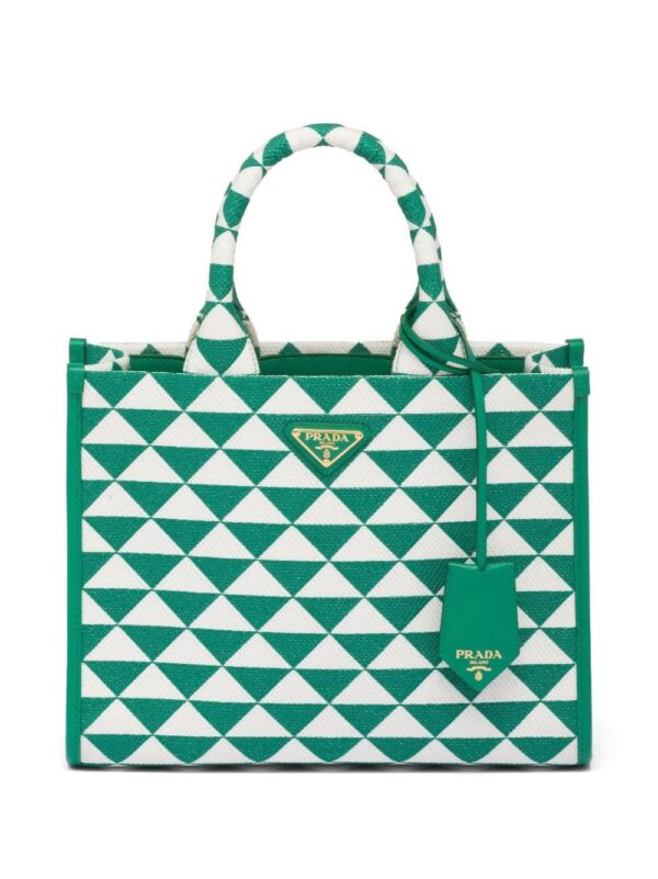 Prada small Symbole embroidered tote bag