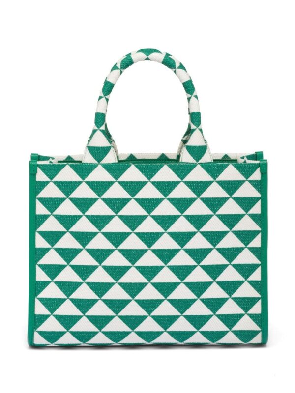 Prada small Symbole embroidered tote bag - Image 4