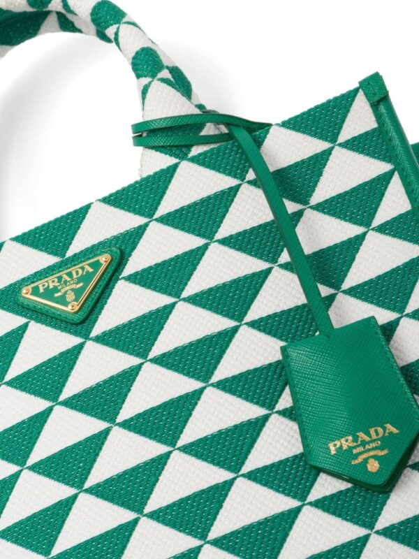 Prada small Symbole embroidered tote bag - Image 5