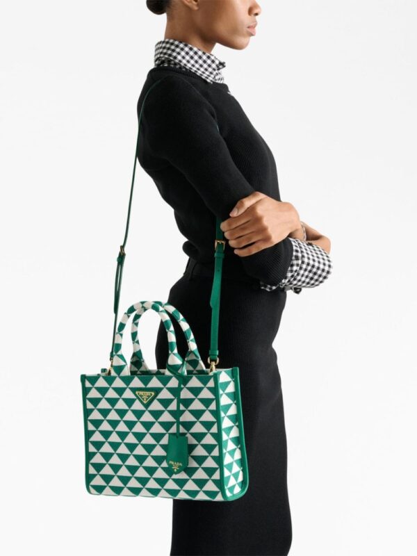 Prada small Symbole embroidered tote bag - Image 3