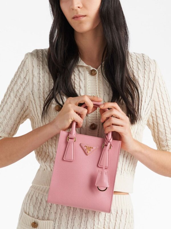 Prada triangle-logo Saffiano leather tote bag - Image 3