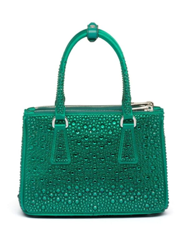 Prada Galleria crystal-embellished satin mini bag - Image 2