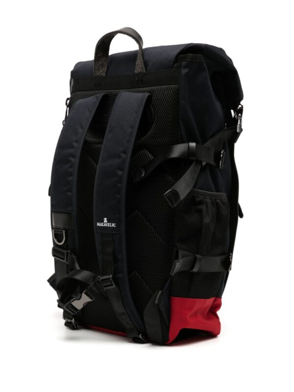Makavelic contrasting-detail logo-patch backpack - Image 3