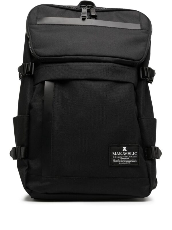 Makavelic multiple patch pockets logo-detail backpack