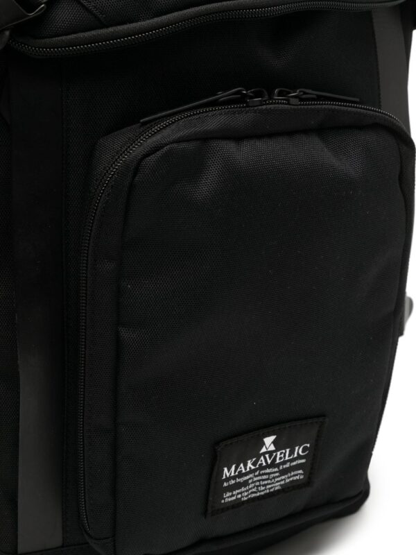 Makavelic multiple pockets logo-patch backpack - Image 4
