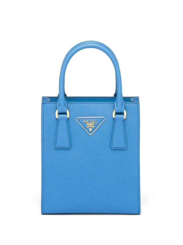 Prada triangle-logo Saffiano-leather tote bag
