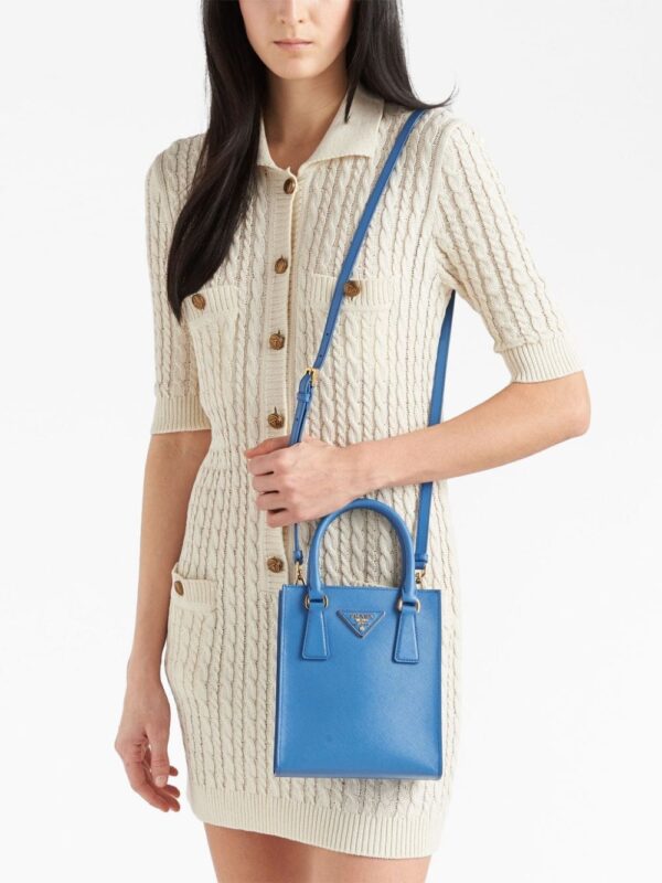 Prada triangle-logo Saffiano-leather tote bag - Image 2