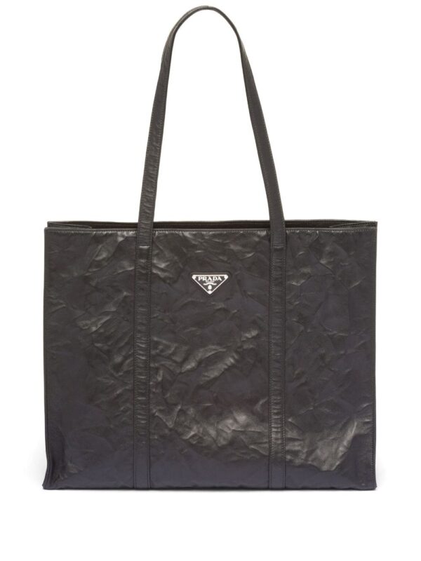 Prada large leather tote bag
